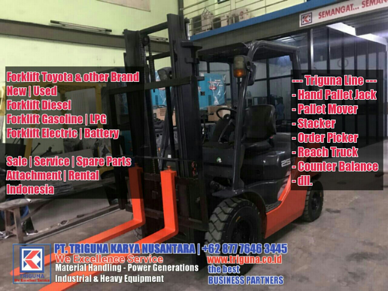 Jual Forklift Toyota Murah Bergaransi Hub 0877 7646 3445 Pt Triguna Karya Nusantara
